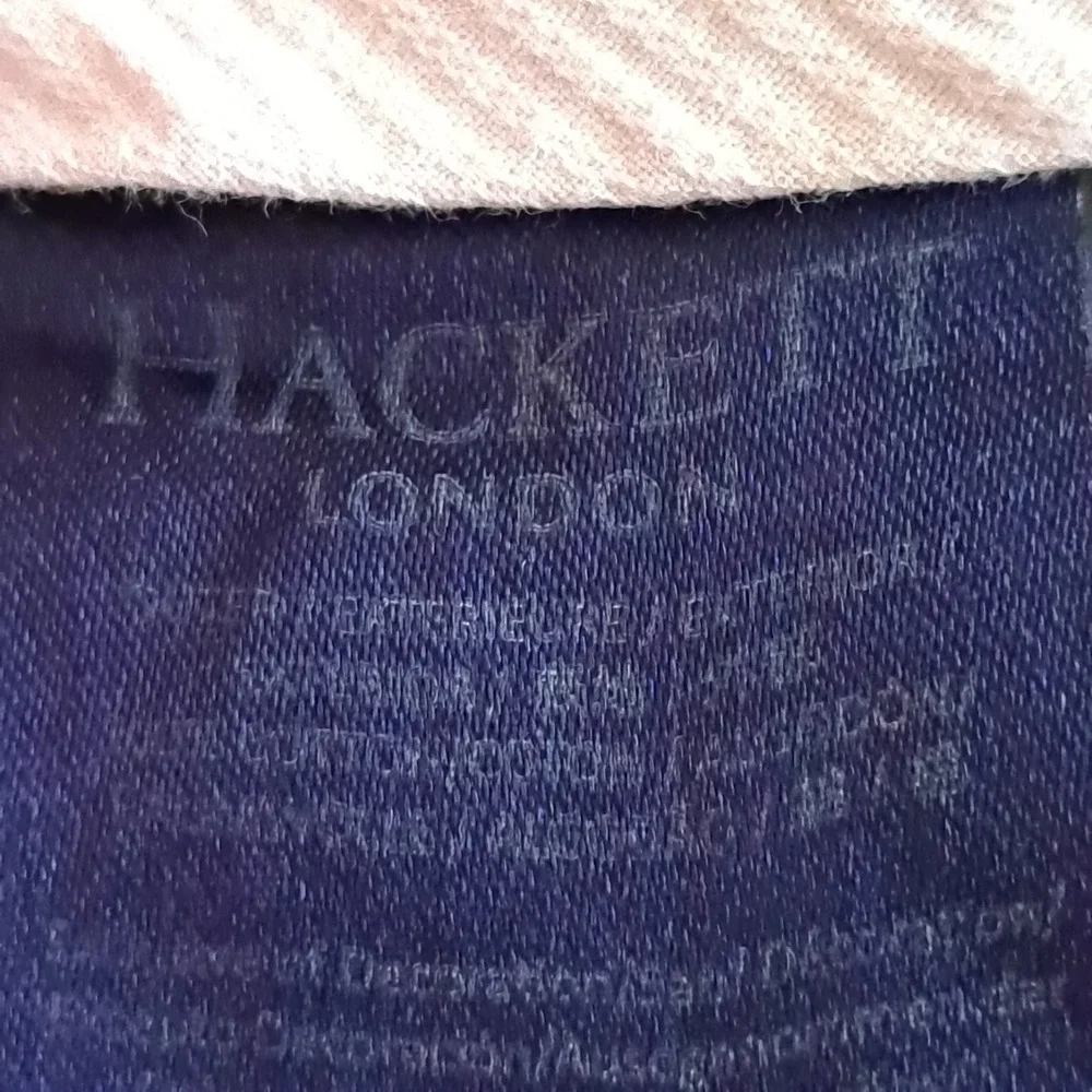 HACKETT London Chino Pants‎ Size 38R Beige Zip Fly Slim Fit 100% Cotton